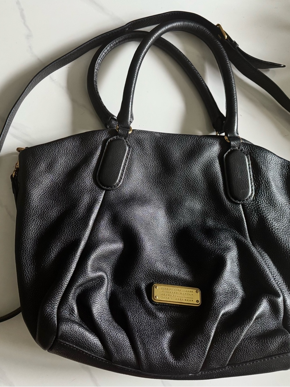 Marc by Marc Jacobs Black Leather Standard Supply Workwear Bag